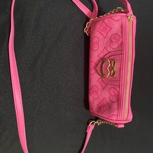 Juicy Couture Pink Crossbody Bag with Gold Accents